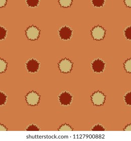 Seamless geometrical polka dot pattern with round abstract shapes.
