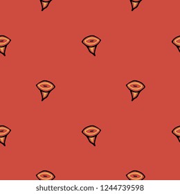 Seamless geometrical polka dot pattern with ornate small abstract shapes.