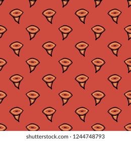 Seamless geometrical polka dot pattern with ornate small abstract shapes.