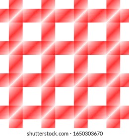 Seamless geometrical red interweaving pattern made of thin red stripes with variable width. Original design, pixel perfect swatch pattern included, vector eps 10