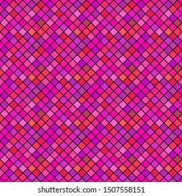 Seamless geometrical square pattern background - abstract deep pink vector graphic design from diagonal squares