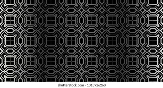 Seamless Geometrical Texture. Vector Illustration. For Design, Wallpaper, Fashion, Print. Charcoal silver color.