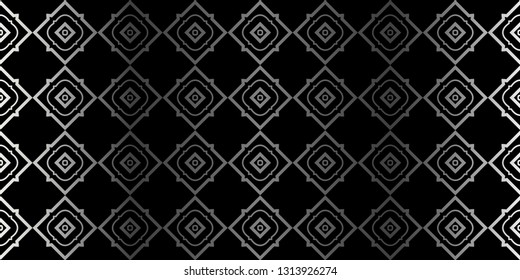 Seamless Geometrical Texture. Vector Illustration. For Design, Wallpaper, Fashion, Print. Charcoal silver color.