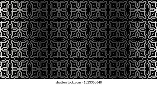 Seamless Geometrical Texture. Vector Illustration. For Design, Wallpaper, Fashion, Print. Charcoal silver color.
