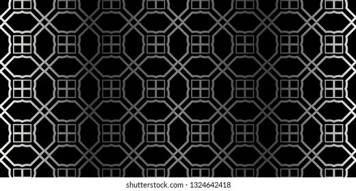 Seamless Geometrical Texture. Vector Illustration. For Design, Wallpaper, Fashion, Print. Charcoal silver color.