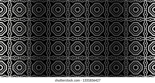 Seamless Geometrical Texture. Vector Illustration. For Design, Wallpaper, Fashion, Print. Charcoal silver color.