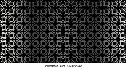 Seamless Geometrical Texture. Vector Illustration. For Design, Wallpaper, Fashion, Print. Charcoal silver color.
