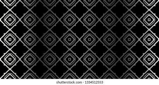 Seamless Geometrical Texture. Vector Illustration. For Design, Wallpaper, Fashion, Print. Charcoal silver color.