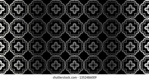 Seamless Geometrical Texture. Vector Illustration. For Design, Wallpaper, Fashion, Print. Charcoal silver color.