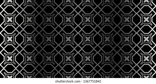 Seamless Geometrical Texture. Vector Illustration. For Design, Wallpaper, Fashion, Print. Charcoal silver color.