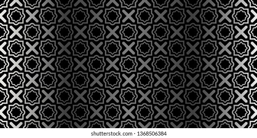 Seamless Geometrical Texture. Vector Illustration. For Design, Wallpaper, Fashion, Print. Charcoal silver color.