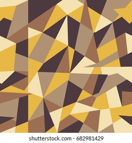 Seamless Geometrical Vector Pattern for Textile Design. Modern Mix of Triangles, Stripes and another Shapes in trend colors.