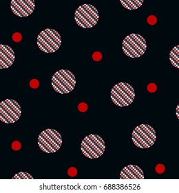 Seamless Geometrical Vector Pattern for Textile Design. Modern Mix of Squares, Stripes and another Shapes in trend colors.