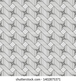 Seamless geometrical vector template. The abstract drawing about rhombuses, lines, a corner, diamond. Graphic design of a lattice. For a cover of cards, wall-paper, fabrics. Vector illustration