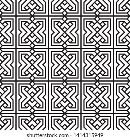 Seamless geometrical vector template. The abstract drawing about rhombuses, lines, a corner, diamond. Graphic design of a lattice. For a cover of cards, wall-paper, fabrics. Vector illustration