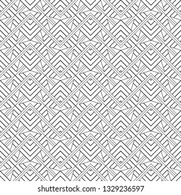 Seamless geometrical zigzag pattern. Modern fashionable background design of a card, the poster, a flyer, a cover. Vector illustration.