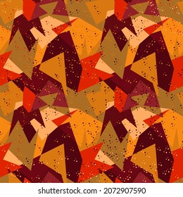 Seamless geometry colorul pattern with curved shapes