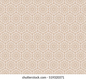 seamless geometry flower pattern. Arabesque. abstract vector illustration. brown color. for design invitation, background, wallpaper