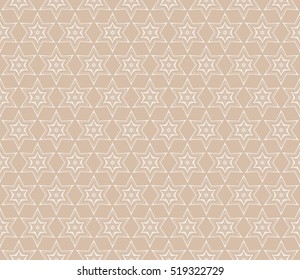 seamless geometry flower pattern. Arabesque. abstract vector illustration. brown color. for design invitation, background, wallpaper