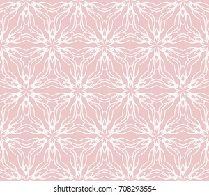 seamless geometry flower pattern. Arabesque. abstract vector illustration. rose color. for design invitation, background, wallpaper