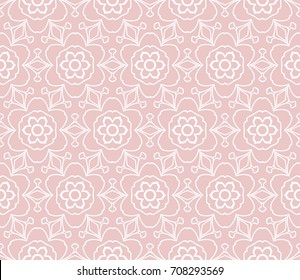 seamless geometry flower pattern. Arabesque. abstract vector illustration. rose color. for design invitation, background, wallpaper