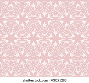 seamless geometry flower pattern. Arabesque. abstract vector illustration. rose color. for design invitation, background, wallpaper