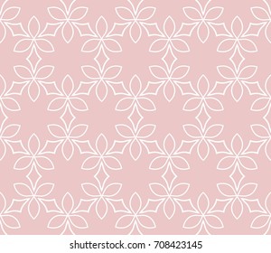 seamless geometry flower pattern. Arabesque. abstract vector illustration. rose color. for design invitation, background, wallpaper