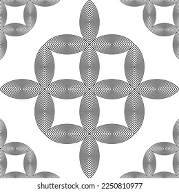 Seamless geometry of leave shape as wall paper. Suit for fabric, illustration, pattern design.