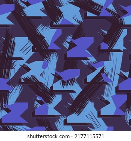 Seamless geometry pattern with curved geometry elements.