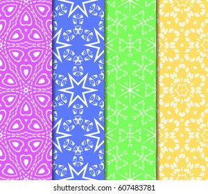 seamless geometry pattern set. vector illustration. texture for design wallpaper, pattern fills, fabric
