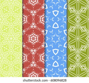 seamless geometry pattern set. vector illustration. texture for design wallpaper, pattern fills, fabric