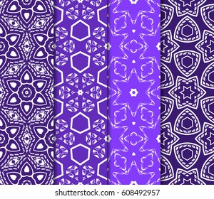 seamless geometry pattern set. vector illustration. texture for design wallpaper, pattern fills, fabric
