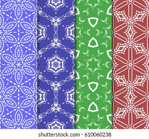 seamless geometry pattern set. vector illustration. texture for design wallpaper, pattern fills, fabric