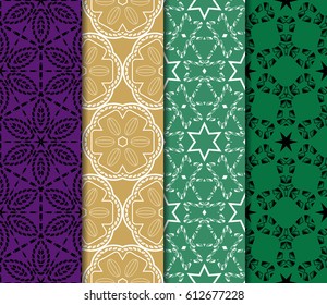 seamless geometry pattern set. vector illustration. texture for design wallpaper, pattern fills, fabric
