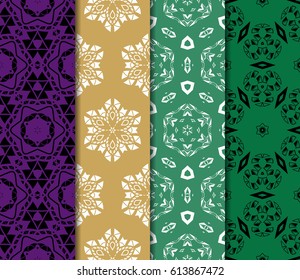 seamless geometry pattern set. vector illustration. texture for design wallpaper, pattern fills, fabric