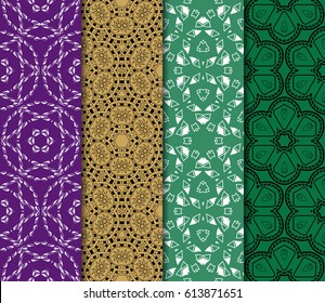 seamless geometry pattern set. vector illustration. texture for design wallpaper, pattern fills, fabric
