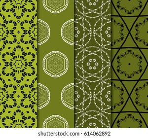 seamless geometry pattern set. vector illustration. texture for design wallpaper, pattern fills, fabric