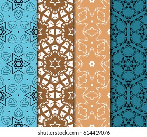 seamless geometry pattern set. vector illustration. texture for design wallpaper, pattern fills, fabric