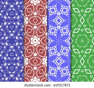 seamless geometry pattern set. vector illustration. texture for design wallpaper, pattern fills, fabric