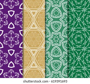 seamless geometry pattern set. vector illustration. texture for design wallpaper, pattern fills, fabric