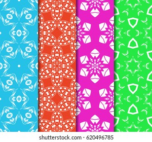 seamless geometry pattern set. vector illustration. texture for design wallpaper, pattern fills, fabric