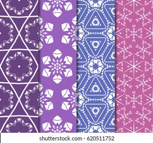 seamless geometry pattern set. vector illustration. texture for design wallpaper, pattern fills, fabric