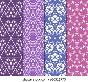 seamless geometry pattern set. vector illustration. texture for design wallpaper, pattern fills, fabric