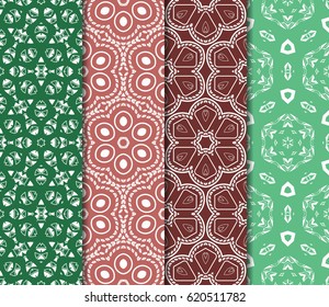 seamless geometry pattern set. vector illustration. texture for design wallpaper, pattern fills, fabric