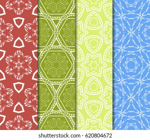 seamless geometry pattern set. vector illustration. texture for design wallpaper, pattern fills, fabric