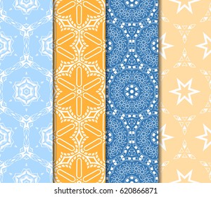 seamless geometry pattern set. vector illustration. texture for design wallpaper, pattern fills, fabric