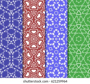 seamless geometry pattern set. vector illustration. texture for design wallpaper, pattern fills, fabric