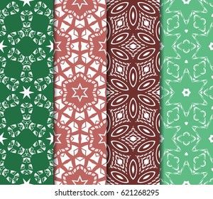 seamless geometry pattern set. vector illustration. texture for design wallpaper, pattern fills, fabric