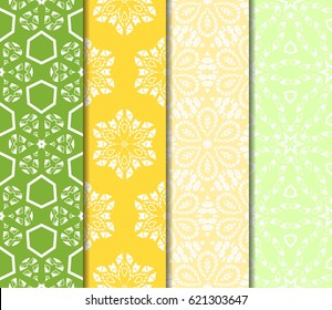 seamless geometry pattern set. vector illustration. texture for design wallpaper, pattern fills, fabric