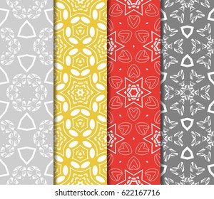 seamless geometry pattern set. vector illustration. texture for design wallpaper, pattern fills, fabric